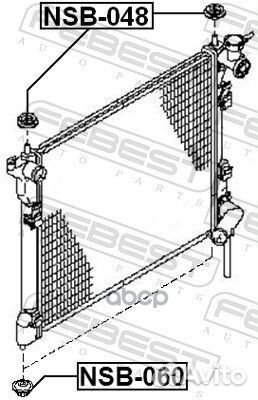 Опора радиатора верхняя nissan primera P12 2001