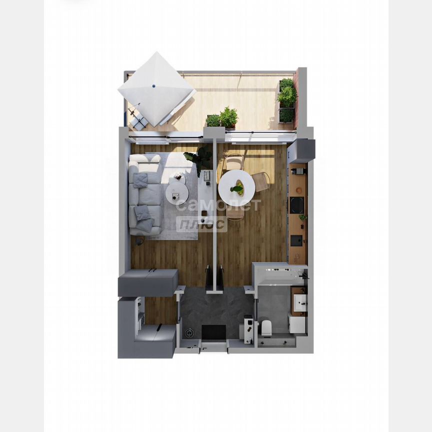 1-к. квартира, 47,2 м², 2/17 эт.