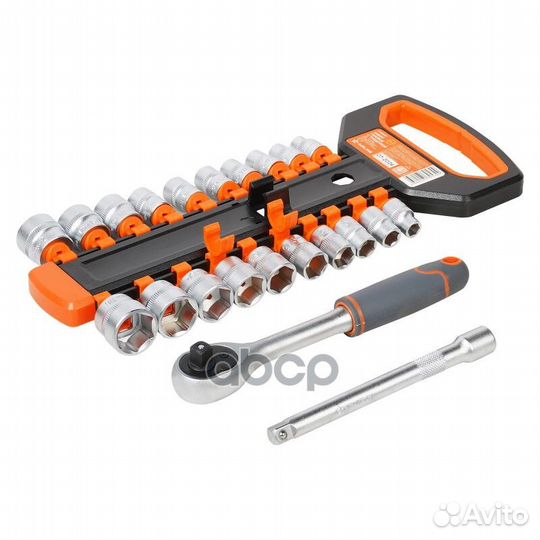 Набор головок с трещоткой 3/8 72Т 22пр. (8-21мм