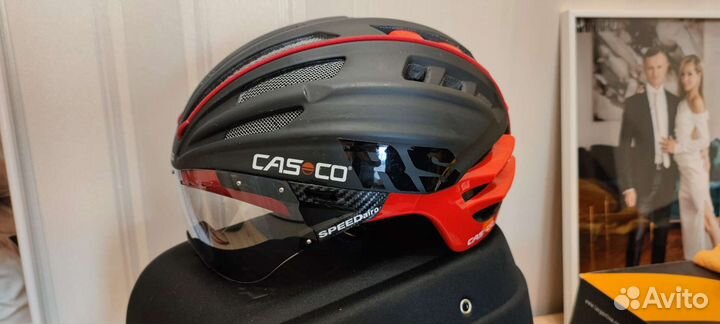 Шлем Casco speedairo rs 2 black- red