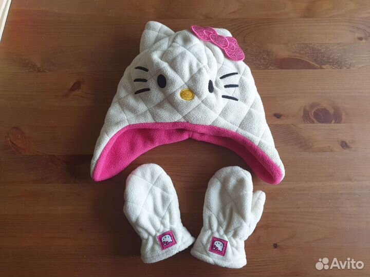 Шапка и Перчатки Hello Kitty, H&M 2-4 года