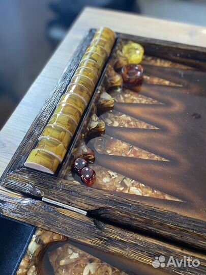 Нарды янтарные 