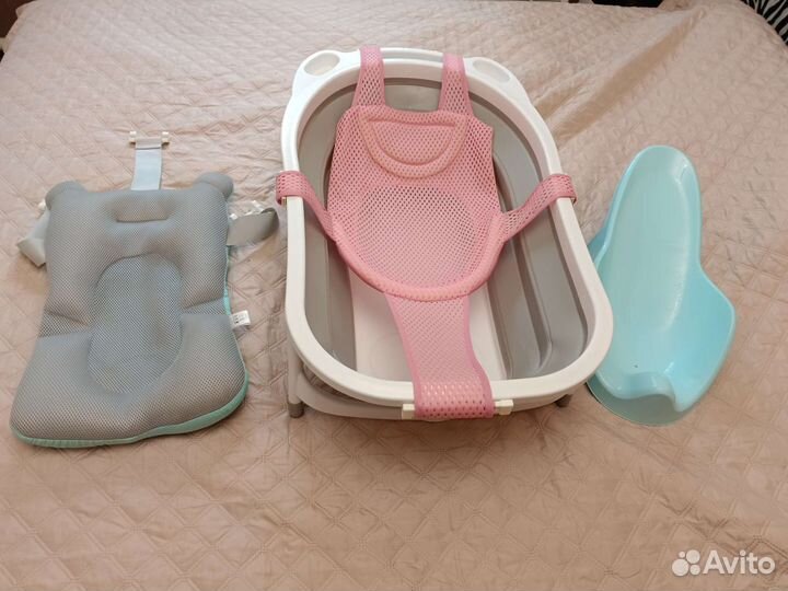 Складная ванночка, горка, гамаки,круг на шею