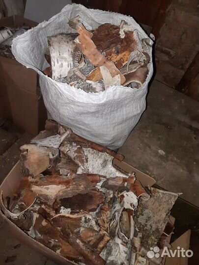 Береста для розжига в мешках