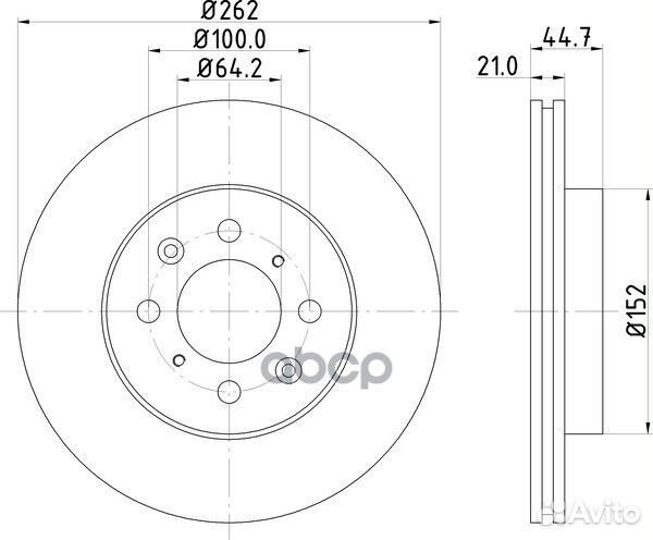 Диск тормозной перед ND8011K nisshinbo