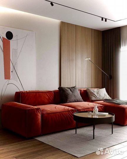 Диван с эффектом шарпея