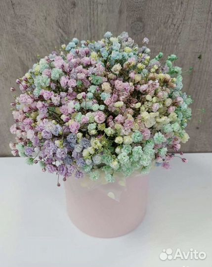 Гипсофила в шляпной коробке