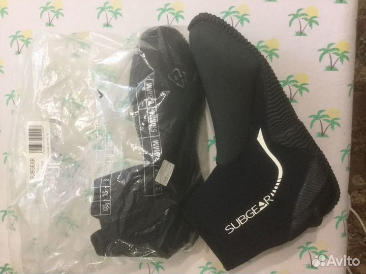 Боты и ласты для подводного плавания. Комплект