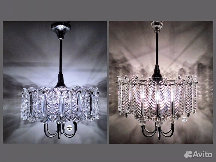 Люстра хрустальная редкая на 6 ламп СССР 80-е гг