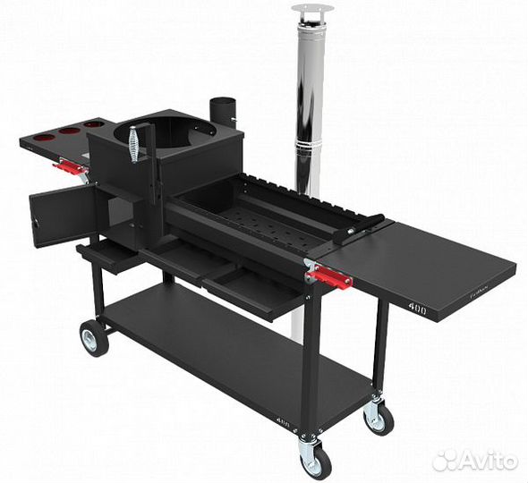 Мангал Grillver Искандер 400 с крышкой барбекю