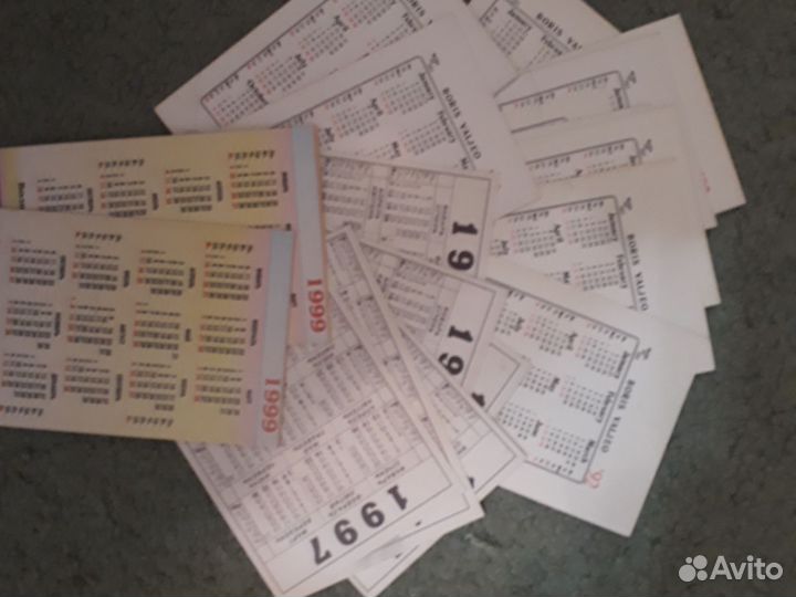 Карманные календарики 35 шт