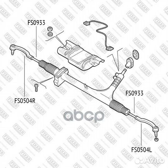 FS0933 тяга рулевая PSA Jumper 06 FS0933 fixar