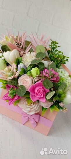 Букет цветов из мыла учителю