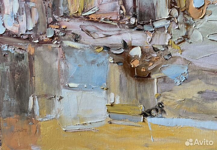 Большая картина маслом на холсте абстракция