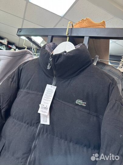 Вельветовый пуховик lacoste двухсторонний