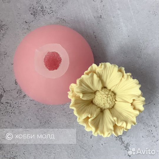 Силиконовый молд Махровый лютик, арт. 127