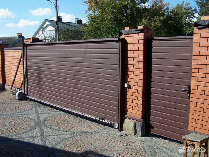 Установка автоматических откатных ворот