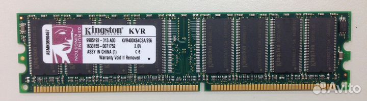 Оперативная память DDR1-400 PC3200 256 Mb - 2 шт