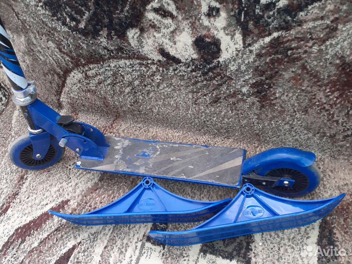 Самокат детский бу с лыжами