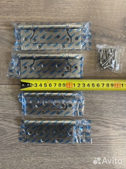 Петли 4 шт дверные без врезки новые