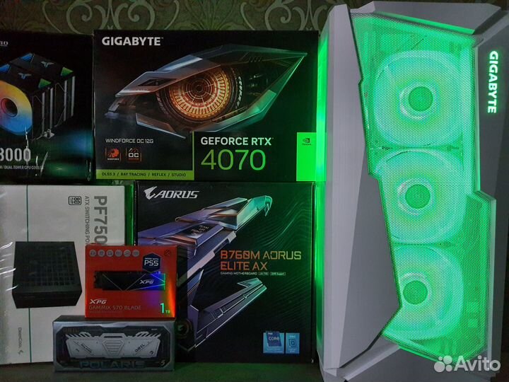 Мощный Gigabyte Gaming PC RTX4070+Core i5 13500