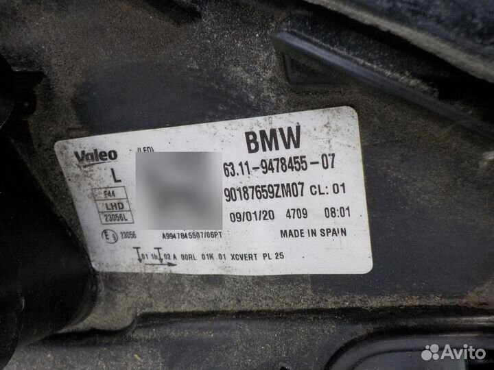 Фара левая на BMW 2 63119449599