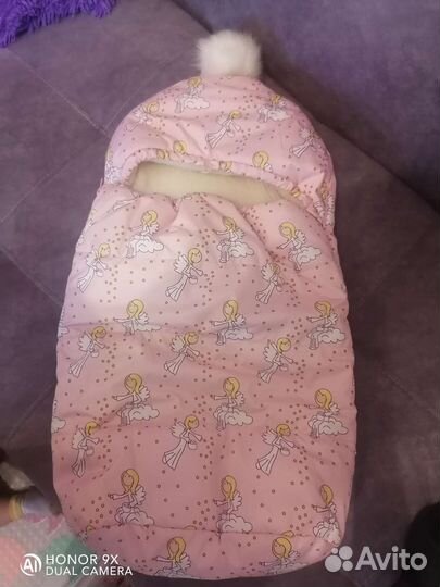 Конверт на выписку для девочки осень-зима