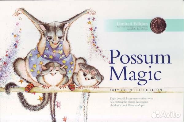 Набор монет 8 штук. Австралия. Волшебство Опоссума