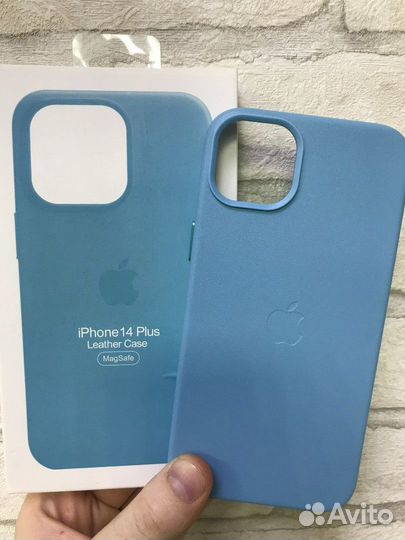Кожаный чехол iPhone 14Plus