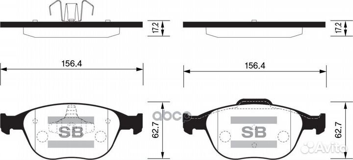 Колодки тормозные дисковые перед SP1623 Sangsin