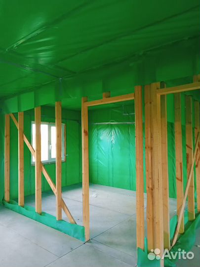 Каркасный дачный дом 72 м