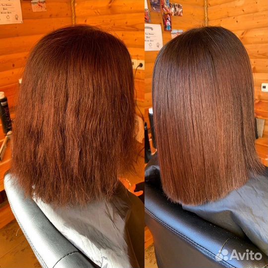 Кератиновое выпрямление волос