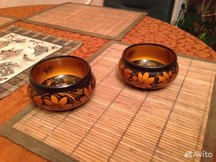 Декоративные новые вазочки/конфетницы деревянные