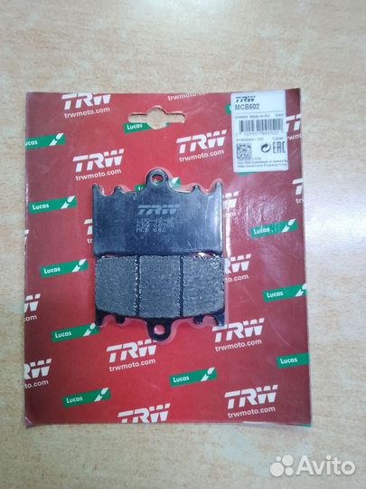 Колодки тормозные TRW MCB602