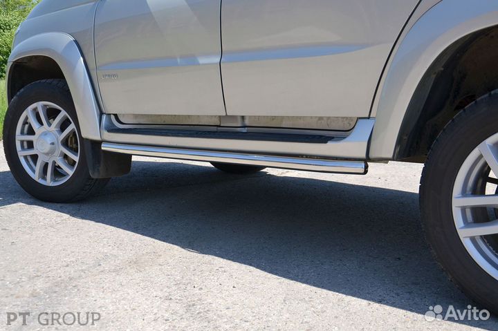 Защита порогов окантовка 51 мм (нпс) UAZ Patriot