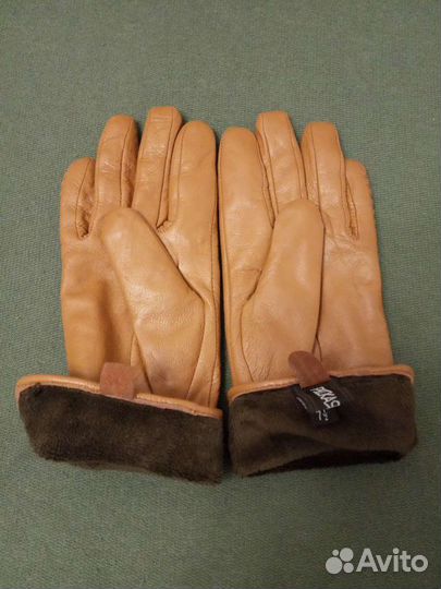 Перчатки женские кожаные. Размер 7,5