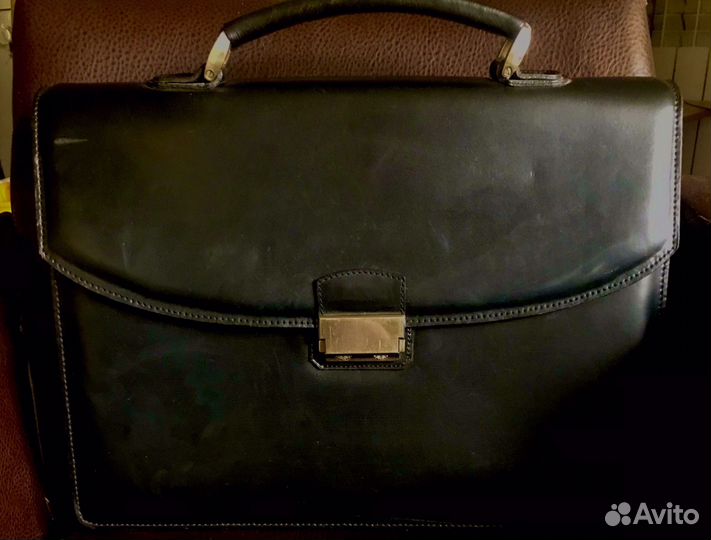 Мужской кожаный портфель новый