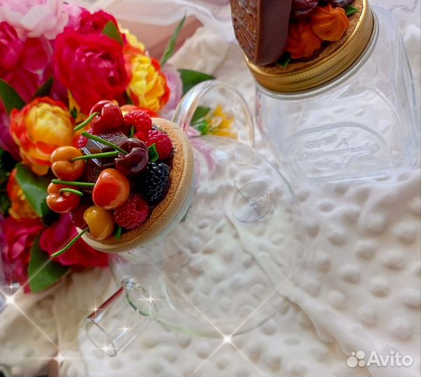 Набор с декором из полимерной глины