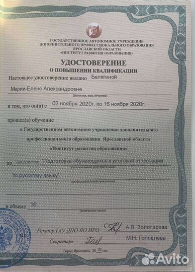 Репетитор по русскому языку и литературе