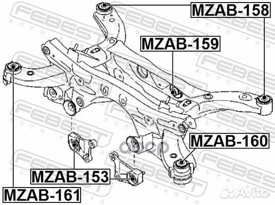 Сайлентблок задней балки mazda CX-5 KE 2011-2017