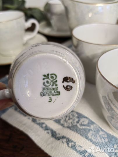 Предметы от кофейного сервиза Porcelana Wloclawek