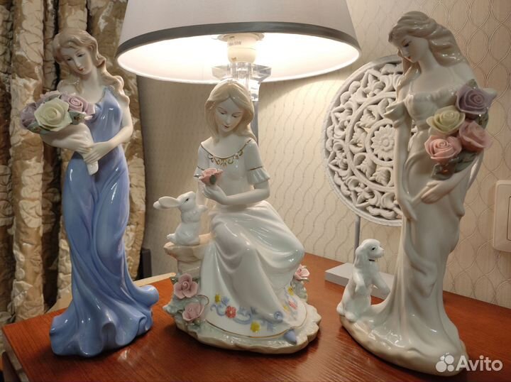 Фарфоровая статуэтка, девушка,дама