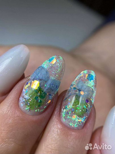 Наращивание ногтей, маникюр с покрытием гель лака