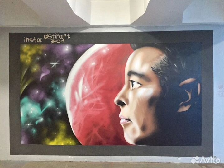 Художественная роспись стен, граффити-оформление