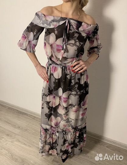 Платье женское Luisa Spagnoli длинное шелковое