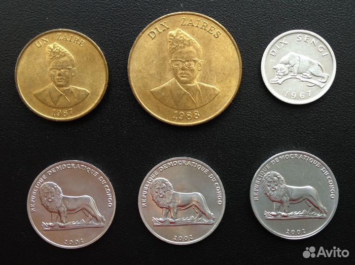 Монеты конго (заир)