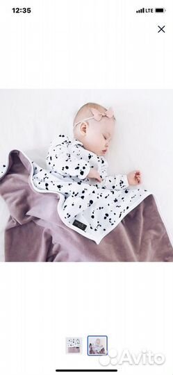 Плед детский велюровый mjolk