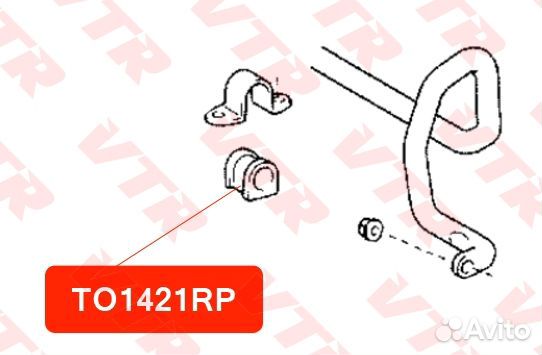 Полиуретановая втулка стабилизатора передней подве
