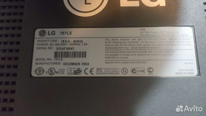 Монитор lg 787le