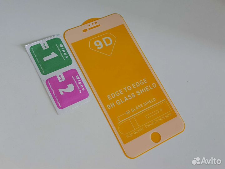 Защитное стекло на iPhone 8 Plus/7 Plus/6 Plus Бел